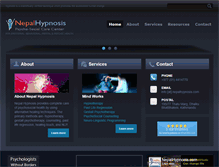 Tablet Screenshot of nepalhypnosis.com